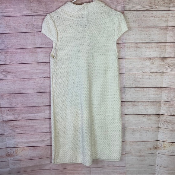 Fossil Off White Cap Sleeve Sweater Dress Medium - Picture 8 of 8